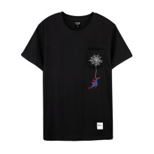 Spider-Man Series Spider-Man Pocket Tee (Black, Size XL)