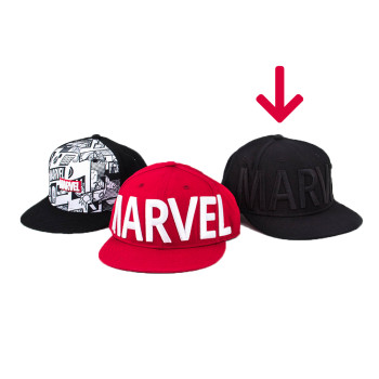 Marvel Series Marvel Logo Snapback (Black, F)
