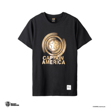 Captain America's Shield Marvel Series Tee (Black, XXL)