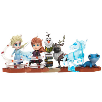 [6-in-1 BUNDLED PACK] Beast-Kingdom MEA-014 Frozen 2 Series Mini Egg Attack Toy Figures Statue - Elsa, Anna, Olaf, Sven, Nokk, Salamander