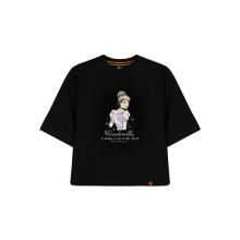 Disney Princess Series: Cinderella Women Tee (Black, Size L)