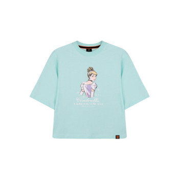 Disney Princess Series: Cinderella Women Tee (Blue, Size S)
