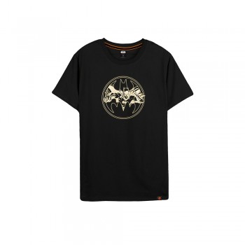 Batman Series: Golden Logo Tee (Black, Size S)