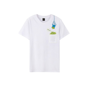 Pixar Series Aliens Pocket Tee (White, Size S)
