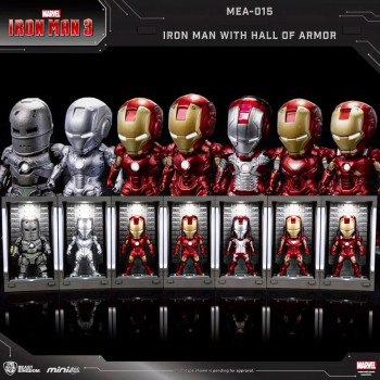 Beast Kingdom MEA-015 Marvel Iron Man 3 Hall of Armor MK 1-7 Mini Egg Attack Figures Series