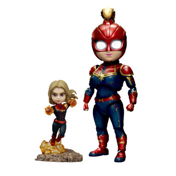 [BUNDLE] Beast Kingdom EAA-075 + MEA-011 Avengers Endgame Captain Marvel Carol Danvers Egg Attack Action Figures