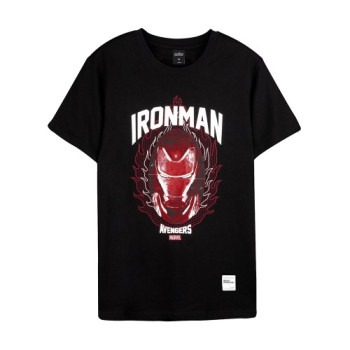 Avengers: Endgame Series Iron Flame Tee (Black, Size XXL)