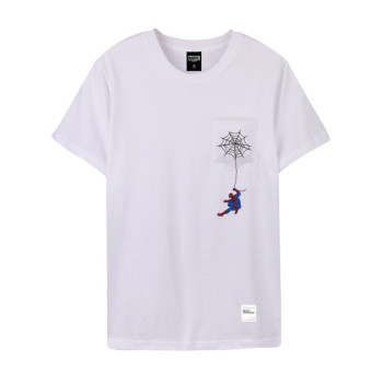 Spider-Man Series Spider-Man Pocket Tee (White, Size XL)