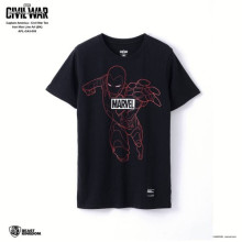 Beast Kingdom Marvel Captain America: Civil War Iron Man Line Art T-Shirt (Black)