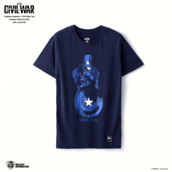 Beast Kingdom Marvel Captain America Civil War: Captain America T-Shirt (Blue)